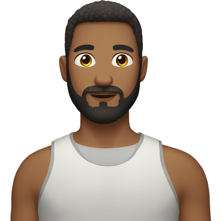 guy beard short hair emoji