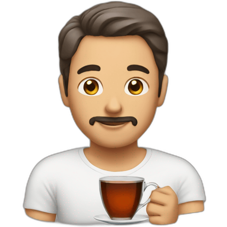 Men with tea emoji