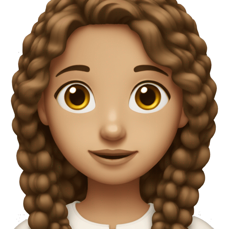 Jewish girl brown hair emoji