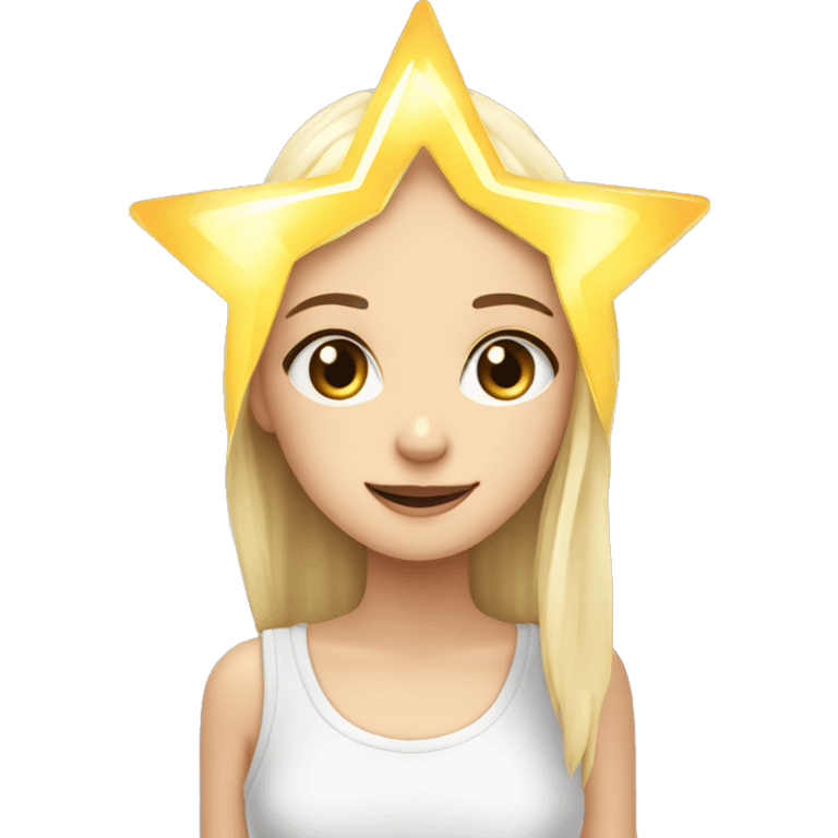 Light girl with star ￼ emoji