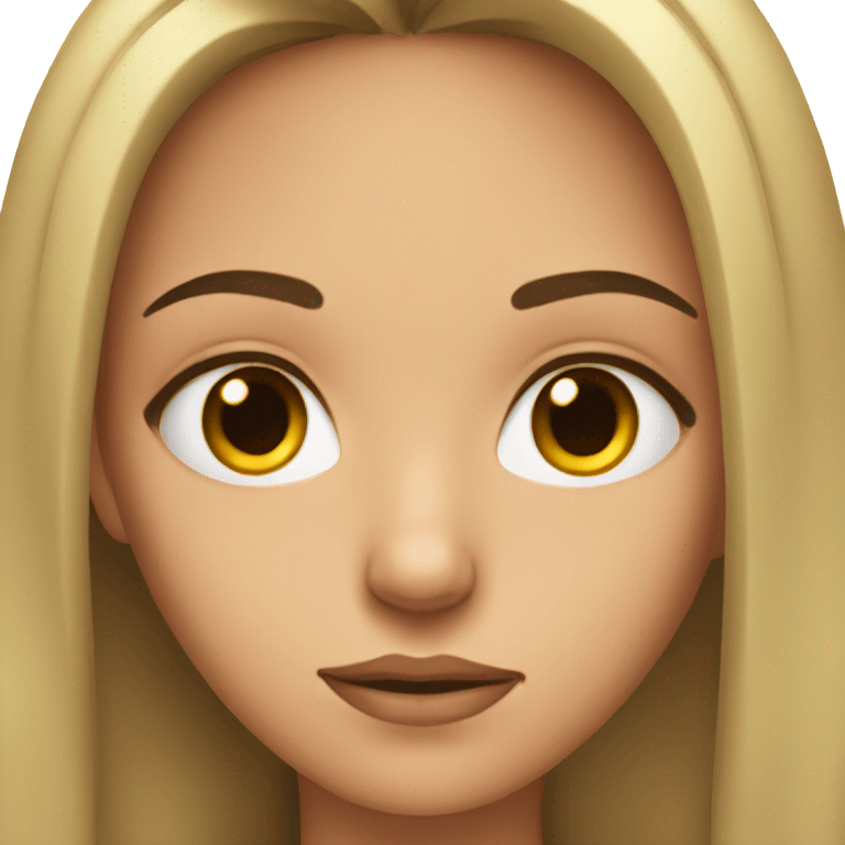 Girl with resting bitch face emoji