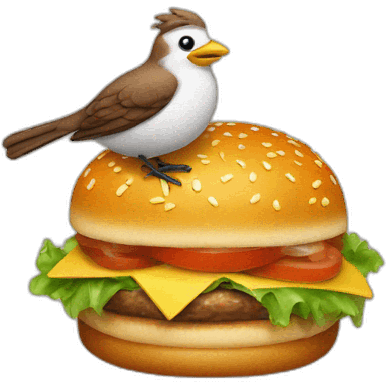 hamburger bird emoji