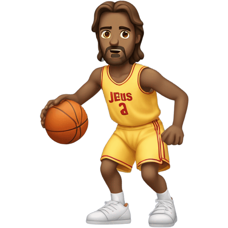 Jesus playing basketball emoji