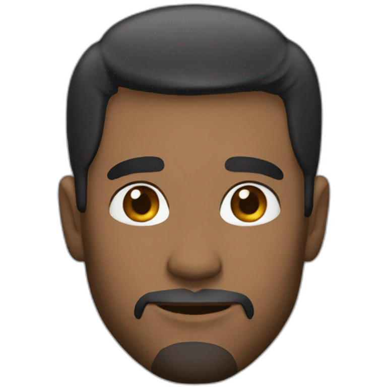 40 year old man black short hair and stubble emoji