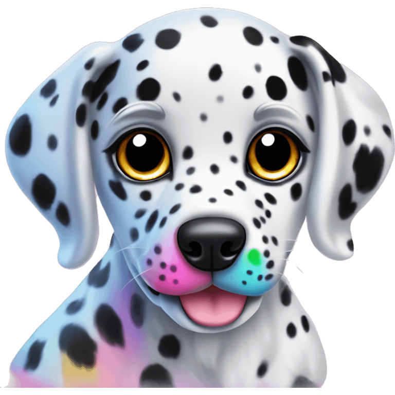 lisa frank rainbow dalmatian puppy emoji