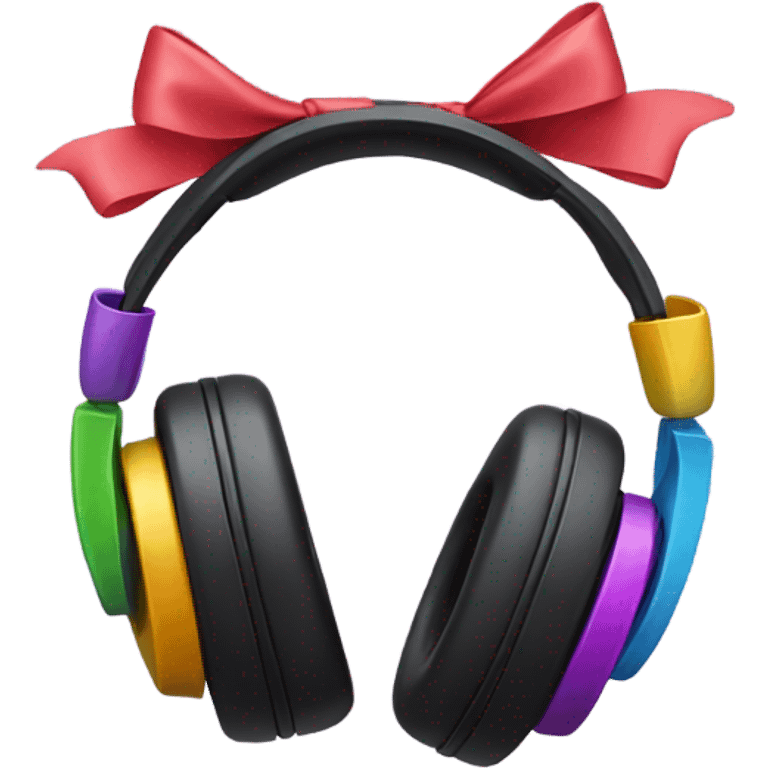 Headphones with bows on them  emoji