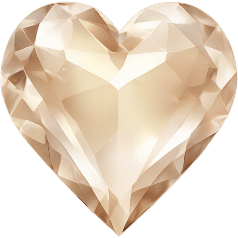 Beige crystal heart emoji