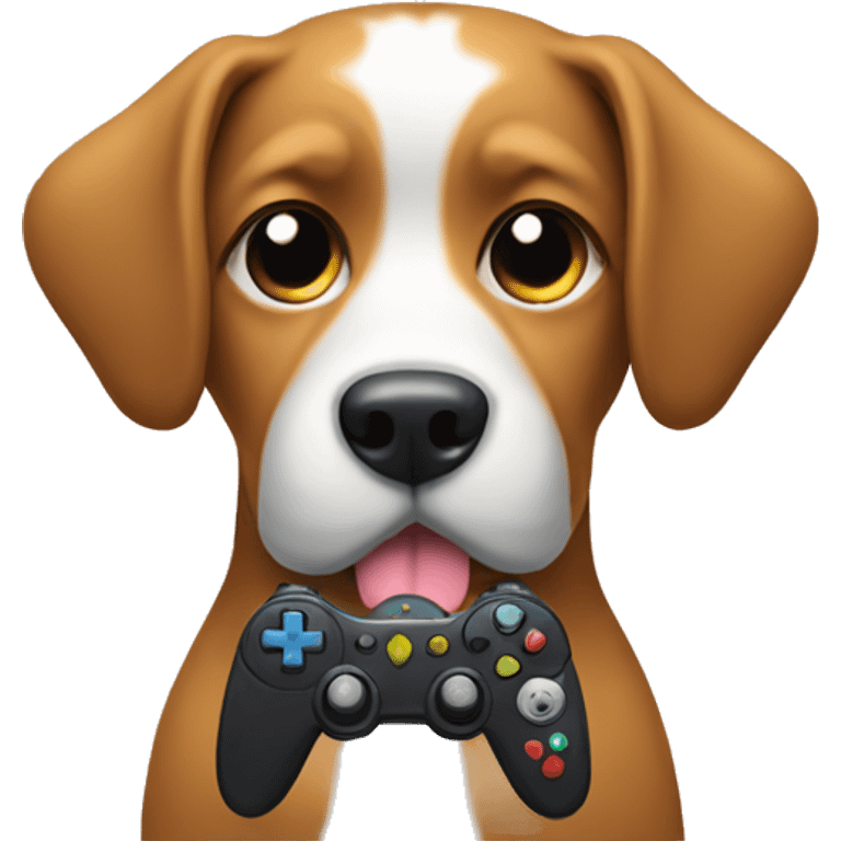 dog with a controller emoji