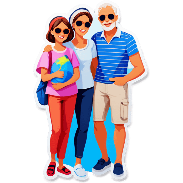 Family on Europe vacation emoji