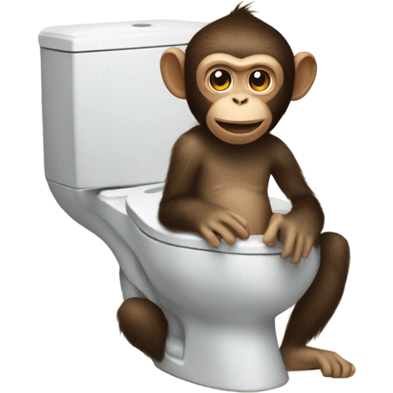 Monkey in toilet emoji