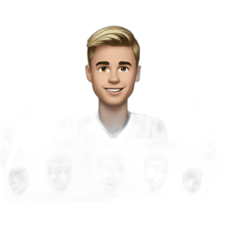 Justin Bieber mixed with Mbappé emoji