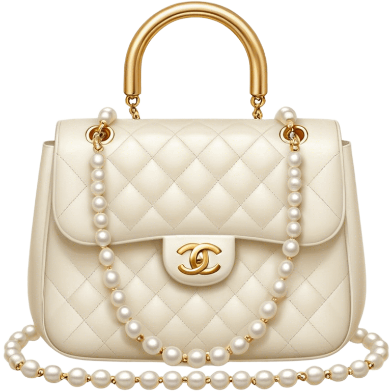 chanel pearl bag emoji