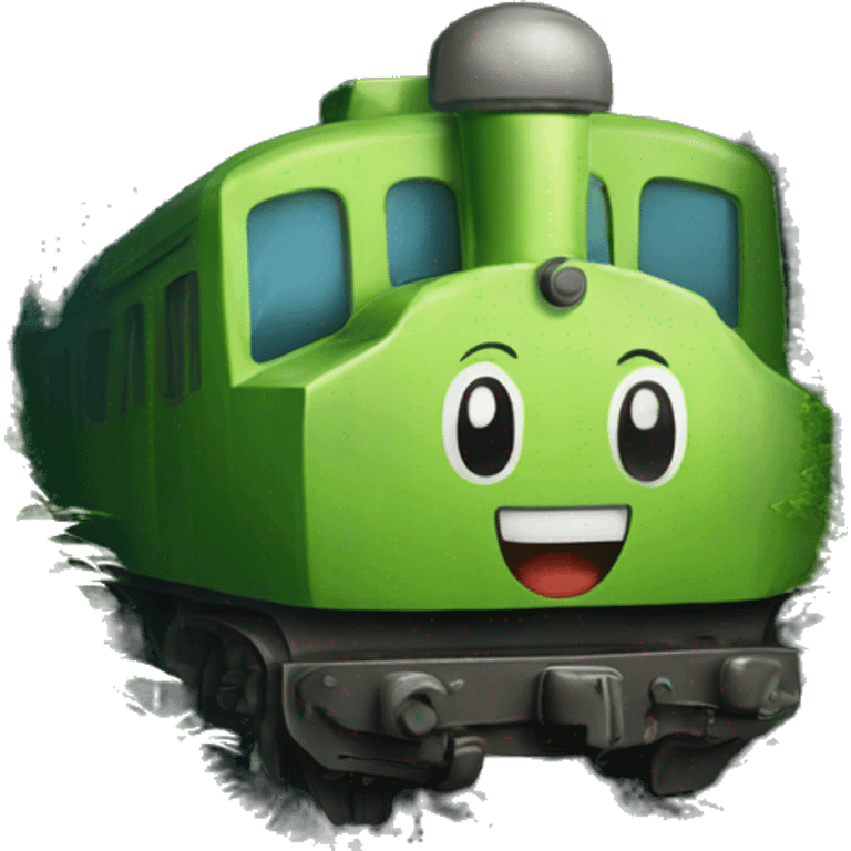 the train is overgrown with grass, moss and mushrooms

 emoji