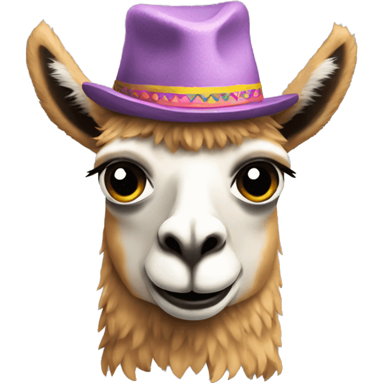 Llama with hats  emoji