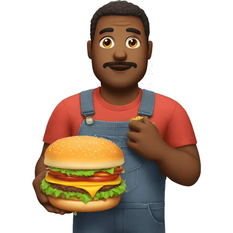 Big dad with a Burger  emoji