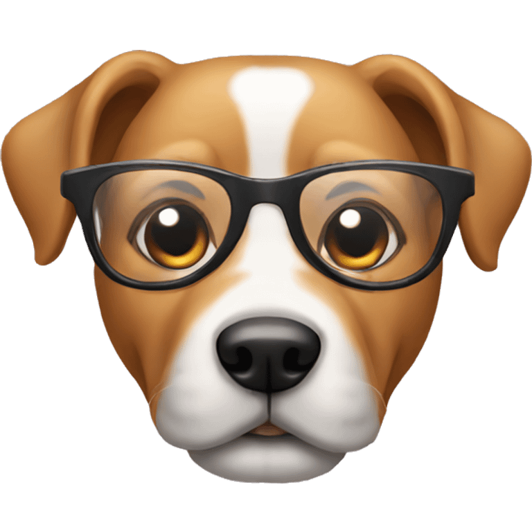 dog with glas emoji