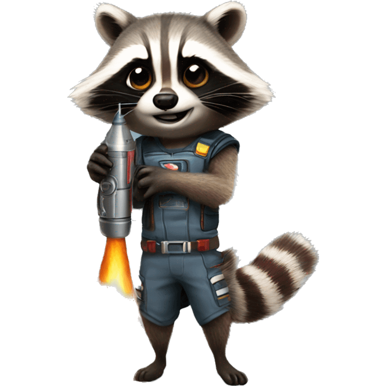 Rocket racoon emoji