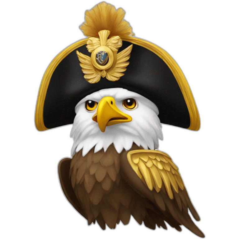 golden imperial eagle with napoleon hat emoji