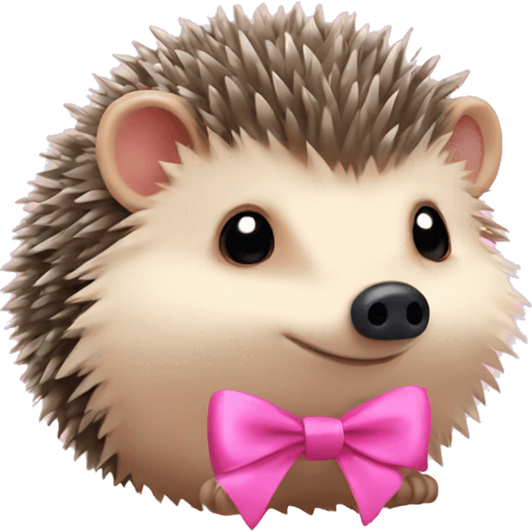 hedgehog with a pink bow emoji