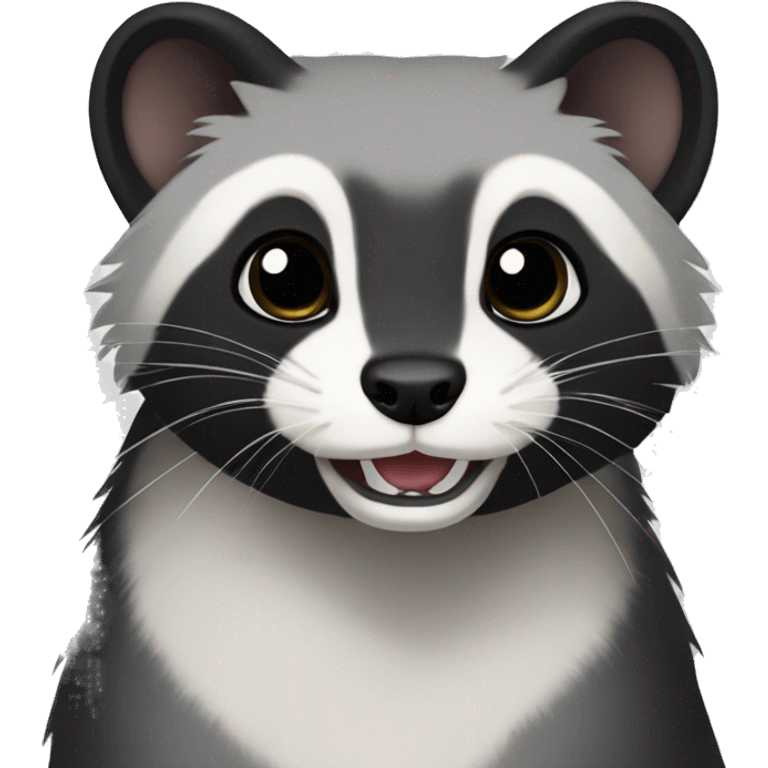 Gray black Ferret by dishwasher  emoji