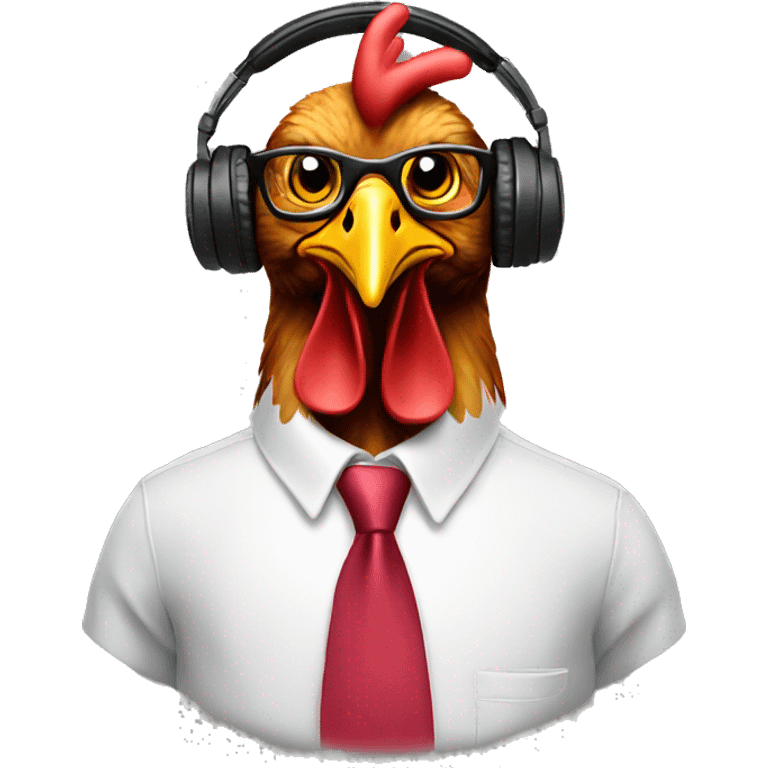 Chicken dj emoji