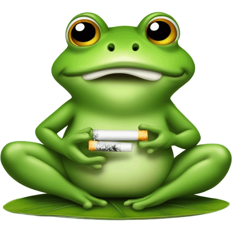 Frog smoking  emoji