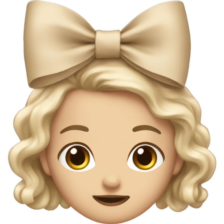 Beige bow ￼ emoji