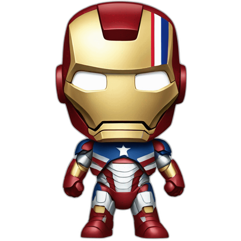 Iron man with french flag colors emoji