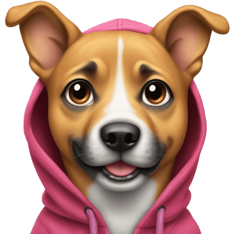 Dog wearing a hoodie emoji