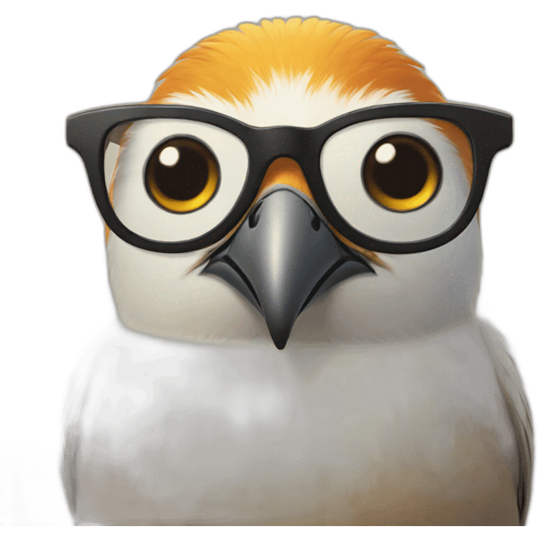 Bird with glasses emoji