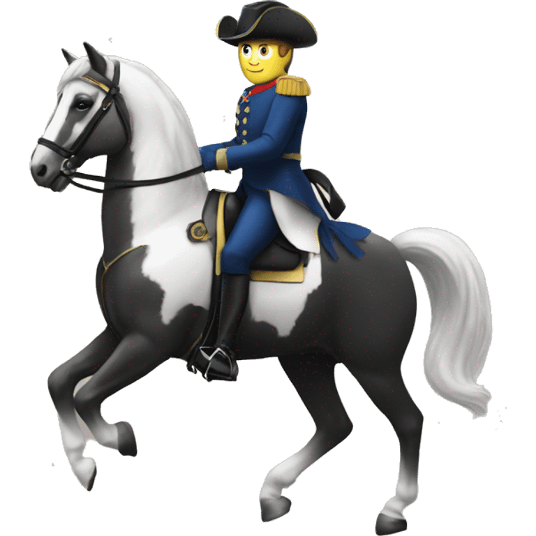 Macron sur un cheval emoji