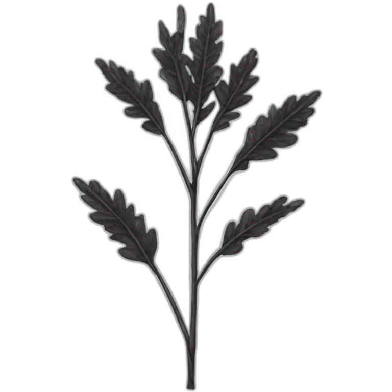 A dried plant in black emoji