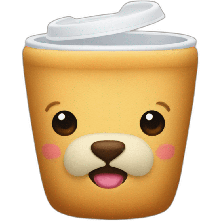 Stuffed animal coffee cup emoji