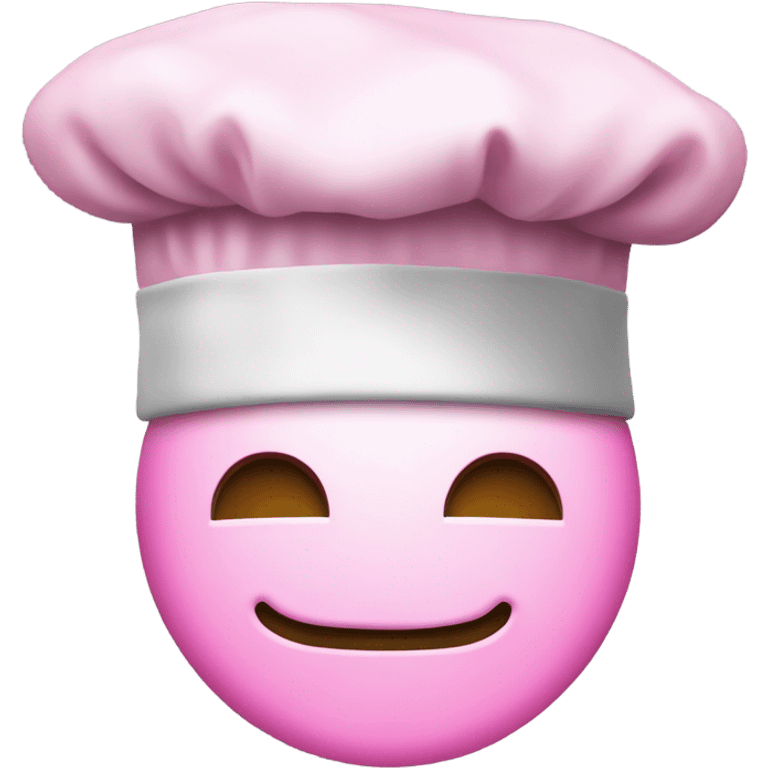 Pink chef hat no face emoji