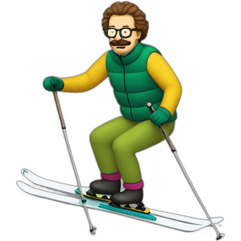 Ned Flanders skiing emoji