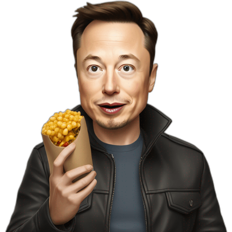 Elon Musk qui mange emoji