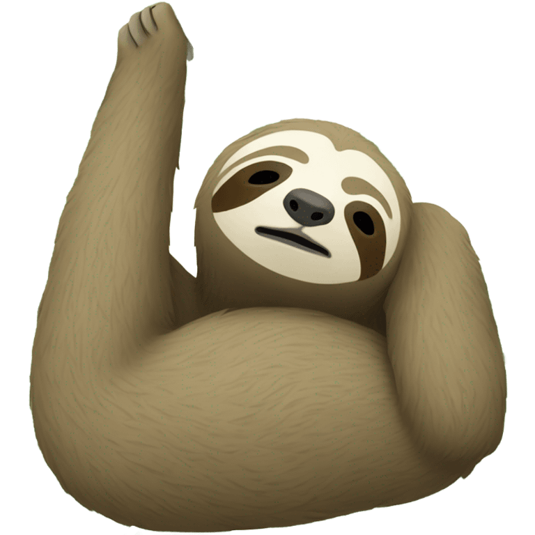 very tired sloth lying face down emoji