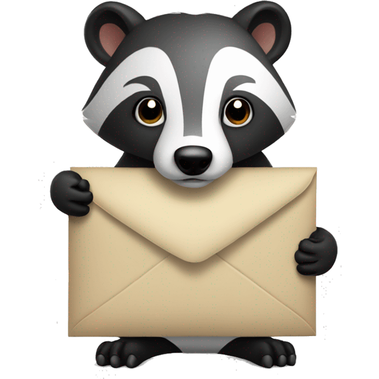 badger holding envelope emoji