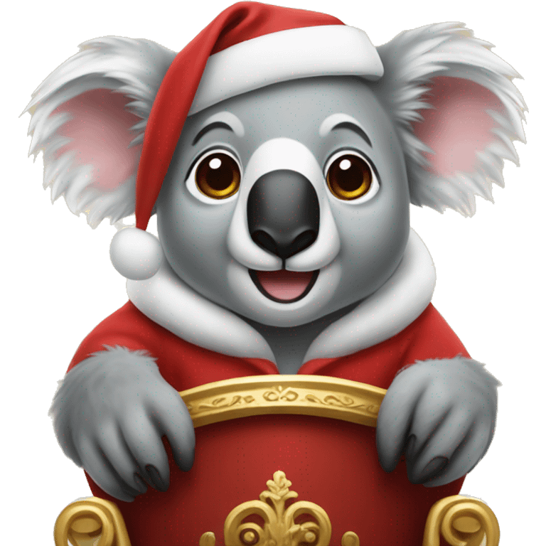 Koala on sleigh christ emoji