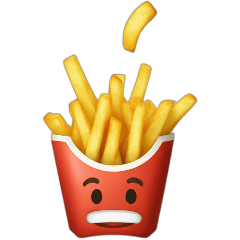 Pomme de terre  qui mange frites emoji