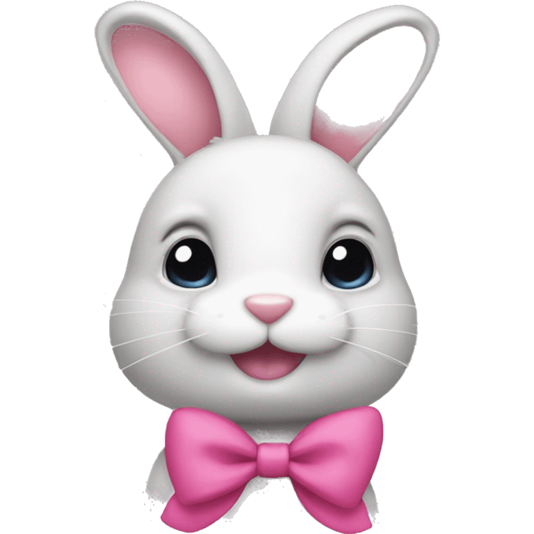 Bunny with a pink bow emoji