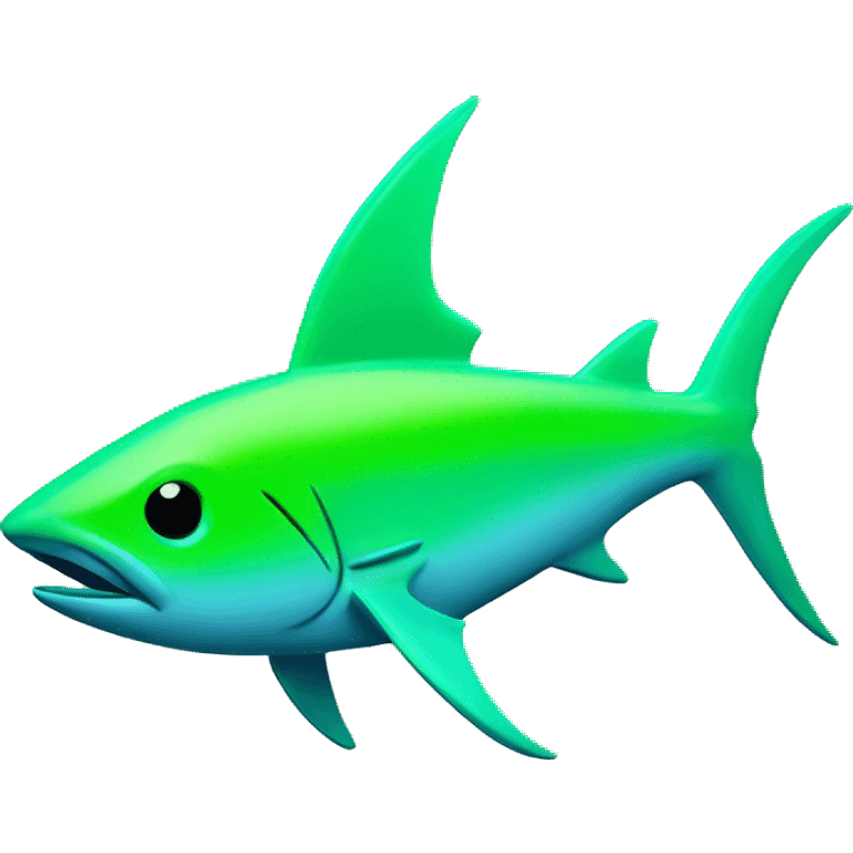 Swordfish neon green  emoji