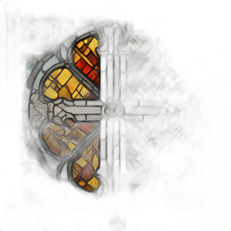 Viking stained glass church window emoji