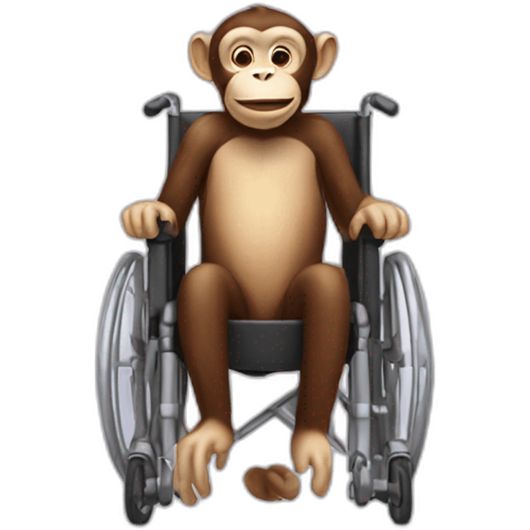 Monkey wheelchair emoji