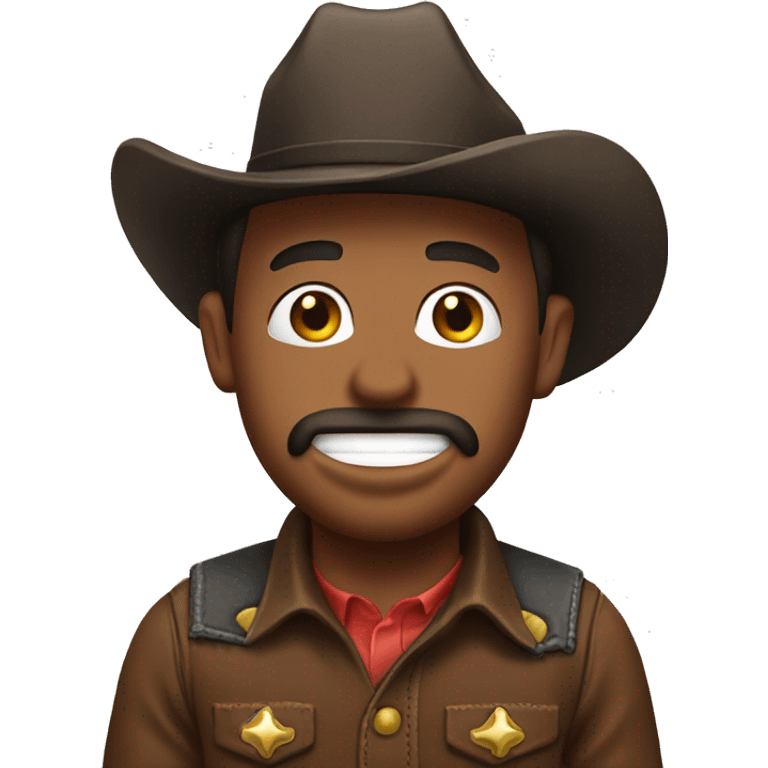 Cowboy with chewing tobacco  emoji