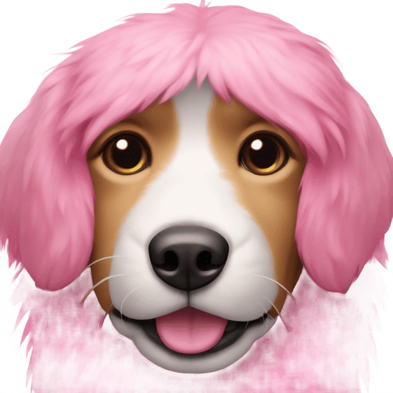 Pink dog emoji