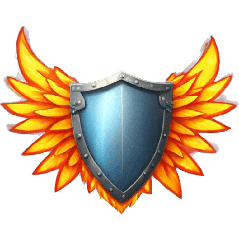 winged shield of fire emoji