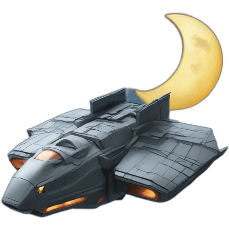 dragon starship to the moon emoji