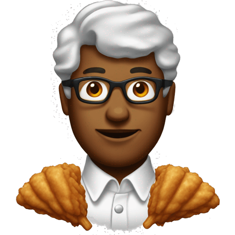 Fried Chicken Black emoji