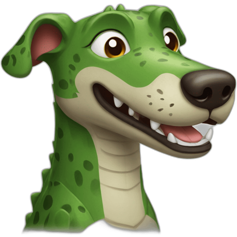 Crocodile dog emoji